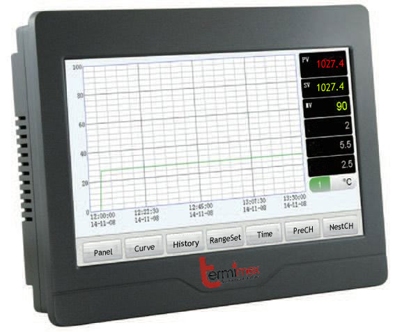 Controles de temperatura digitales y pirómetros para hornos industriales y procesos térmicos.