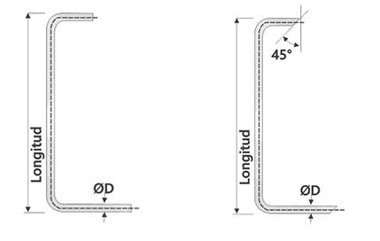 plano tecnico de anclaje para ladrillo refractario