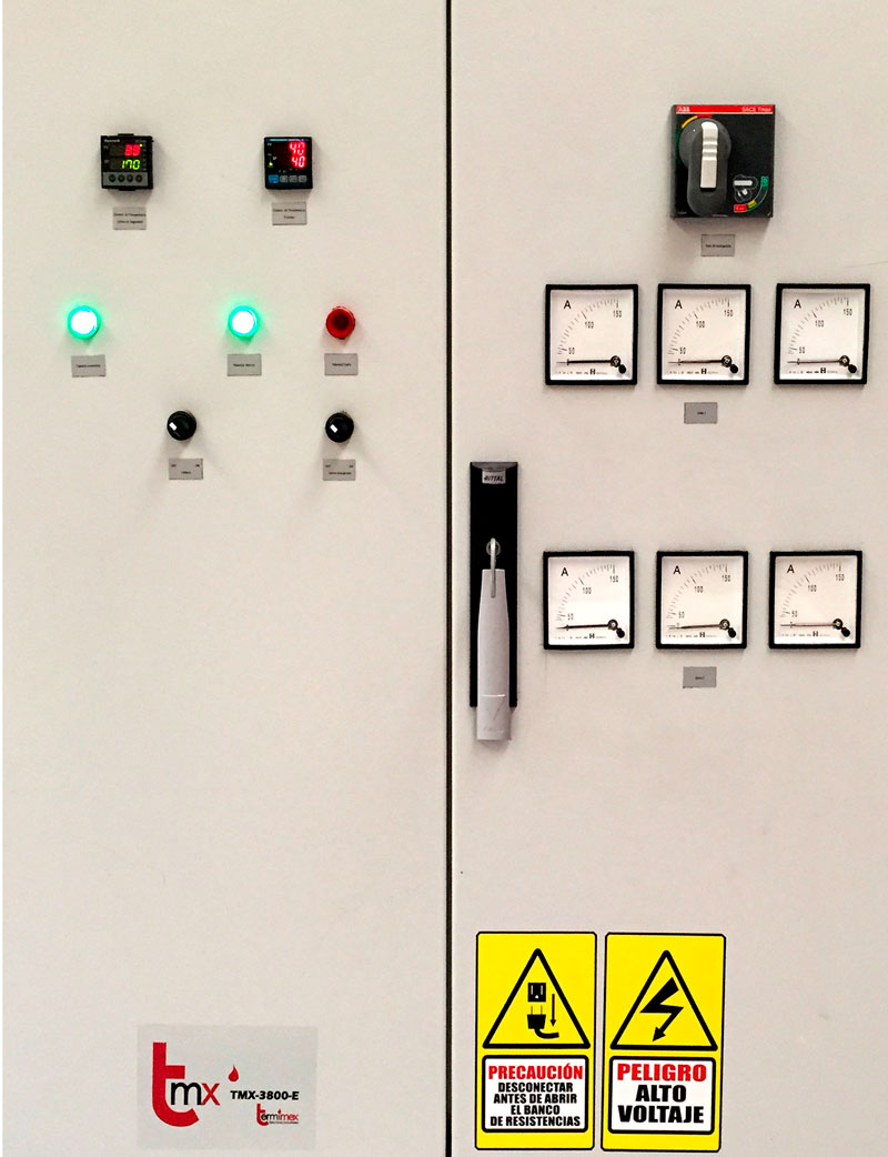 tablero de control de horno industrial