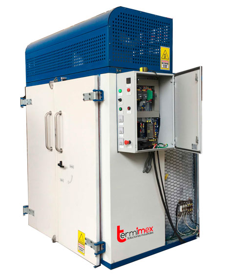 Horno de secado y curado para acabados industriales y pintura electrostática