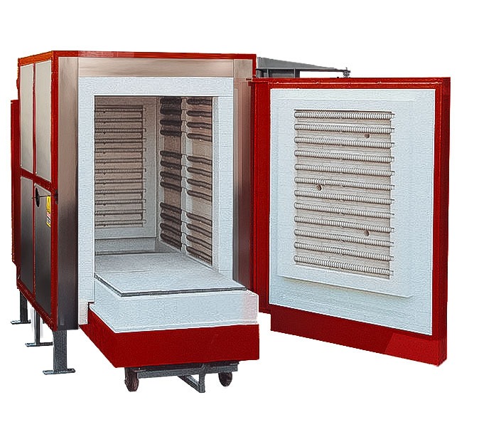 Horno de cerámica con carro extraíble