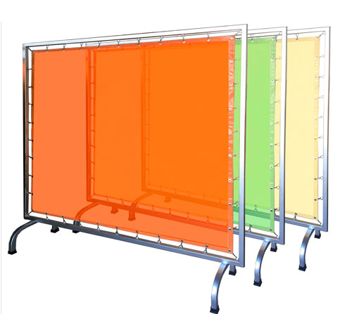 Mamparas y biombos de seguridad para proteger de chispa de soldadura